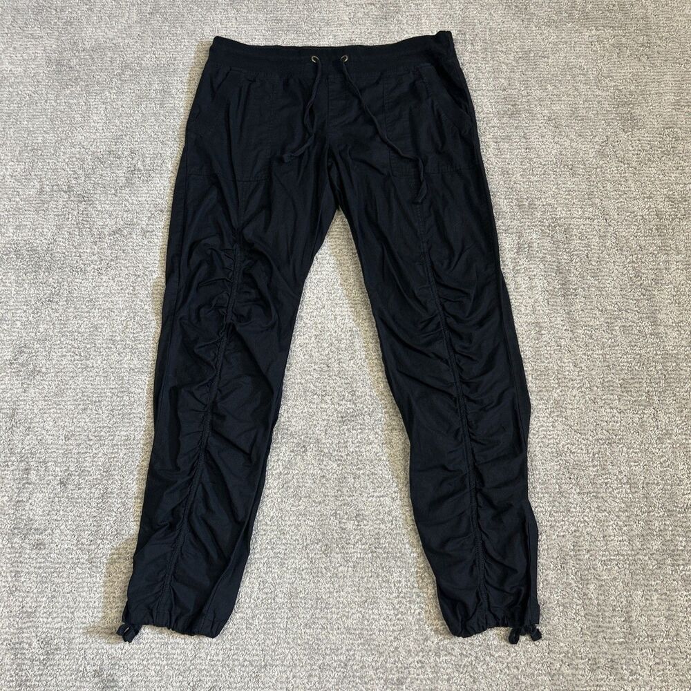 Wearables XCVI Jules Pants Womens Large Stretch Cotton Pull-On Black Pockets